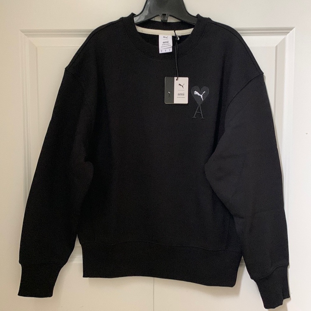 Ami Alexandre Mattiussi Black Crew Neck Sweater